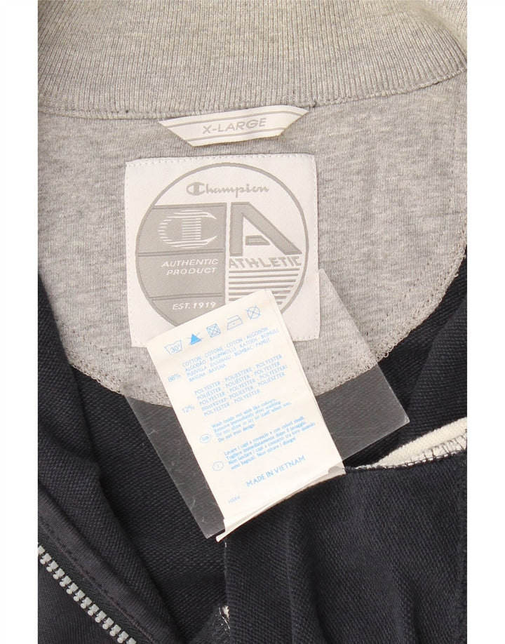 CHAMPION Veste de Survêtement Homme XL Bleu Marine Colorblock Coton