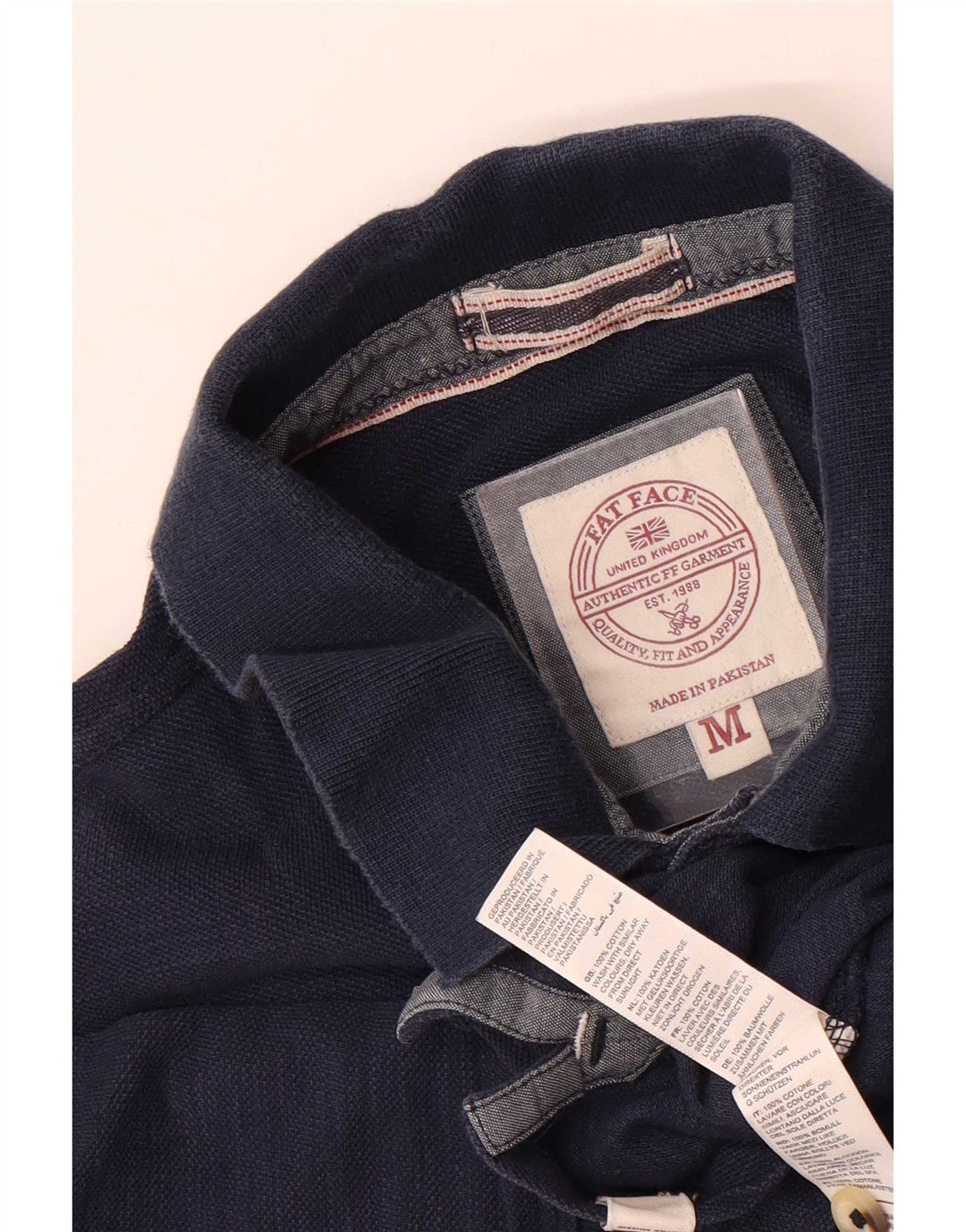 Polo Homme Fat Face Coton Bleu Marine Moyen