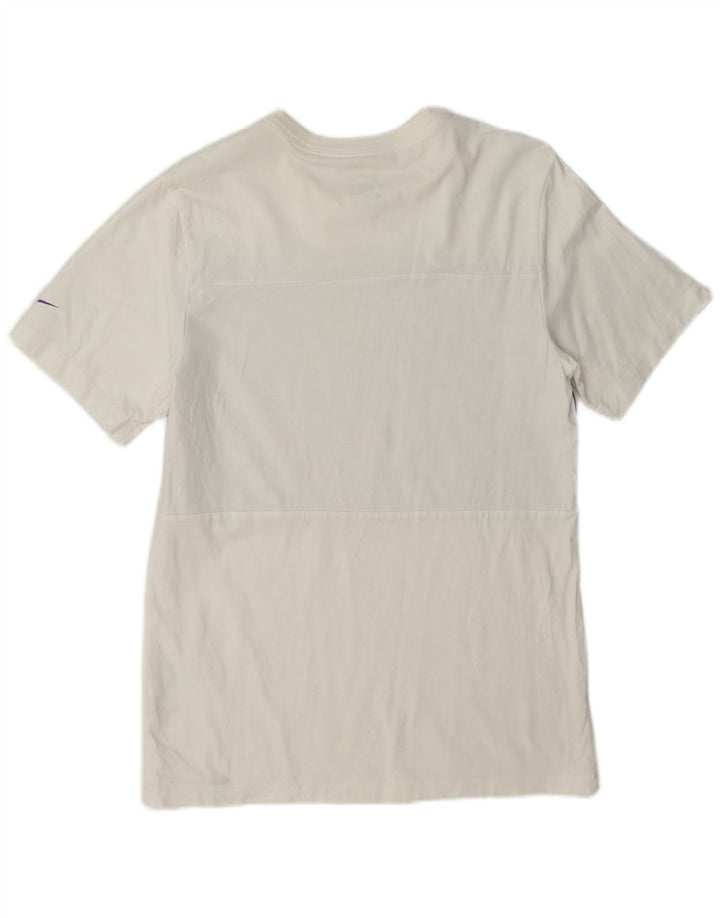 Nike T-Shirt Homme Petit Blanc Géométrique Coton