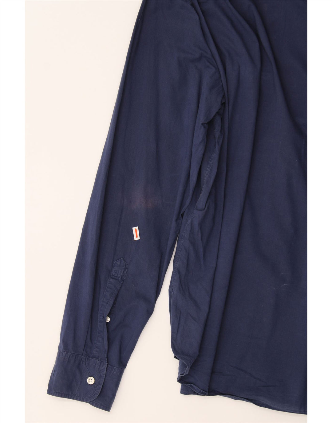 J. CREW Mens Slim Fit Shirt Large Navy Blue Cotton Vintage J. Crew and Second-Hand J. Crew from Messina Hembry 
