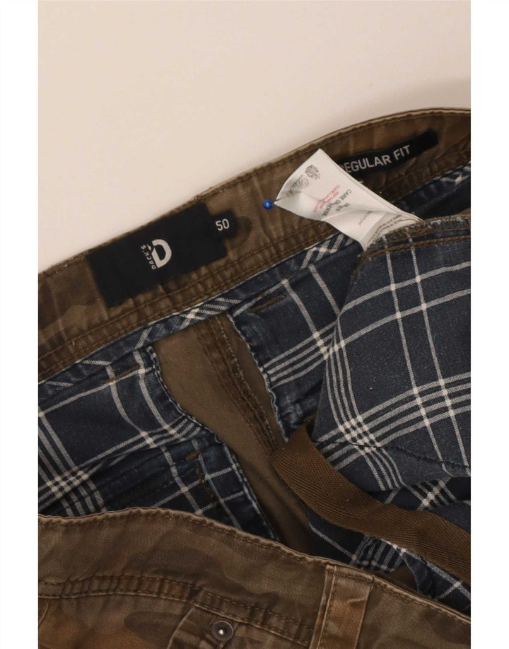 Dack's Short cargo coupe classique pour homme IT 50 Large W36 Marron Camouflage