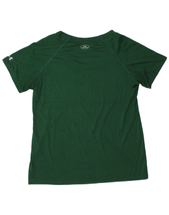 UNDER ARMOUR T-shirt Heat Gear pour femme UK 18 XL Vert Polyester