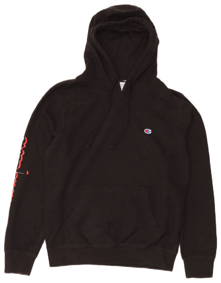 CHAMPION Pull à Capuche Graphique Homme Noir Moyen Coton