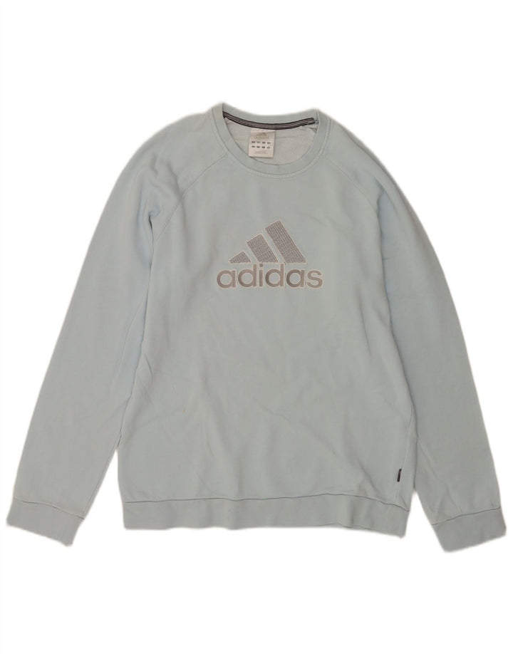 Adidas Sweat-shirt graphique pour homme en coton bleu Taille S