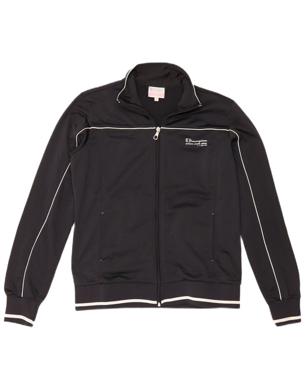 Champion Veste de survêtement Heritage Fit pour femme UK 16 Large Noir