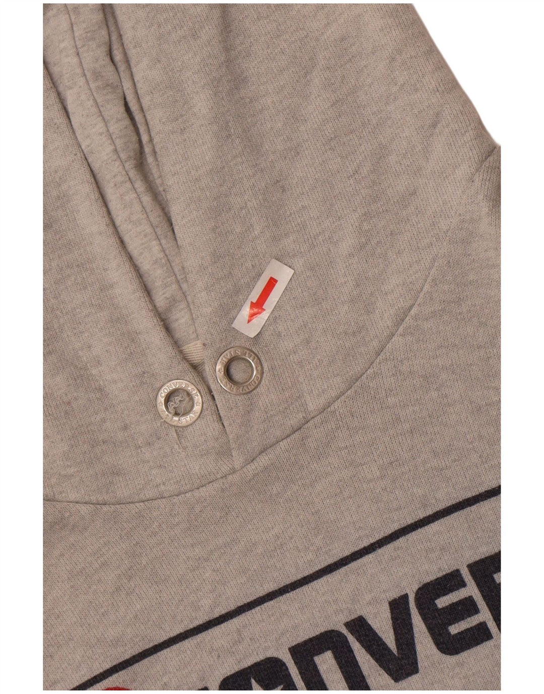 Converse Pull à capuche graphique pour homme en coton gris Taille L