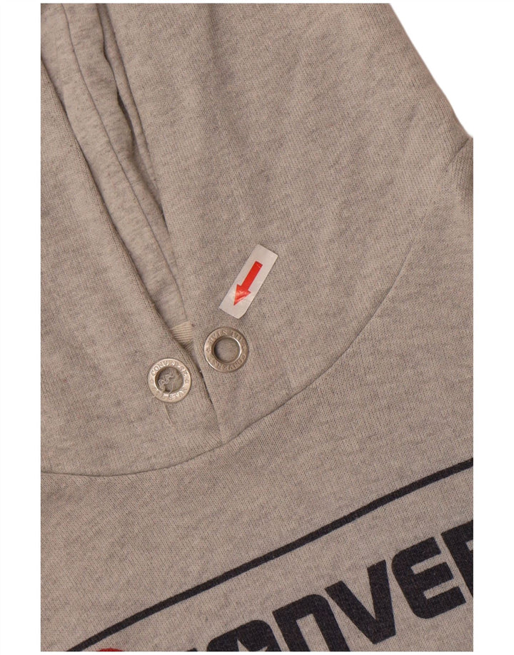 Converse Pull à capuche graphique pour homme en coton gris Taille L
