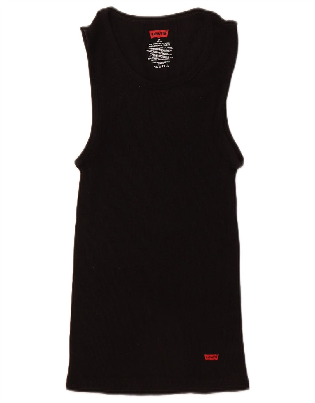 LEVI'S Débardeur Homme UK 38/40 Coton Noir Moyen