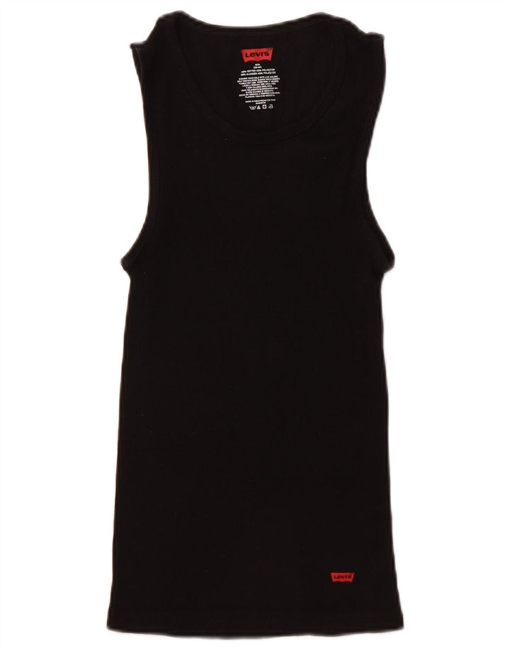 LEVI'S Débardeur Homme UK 38/40 Coton Noir Moyen