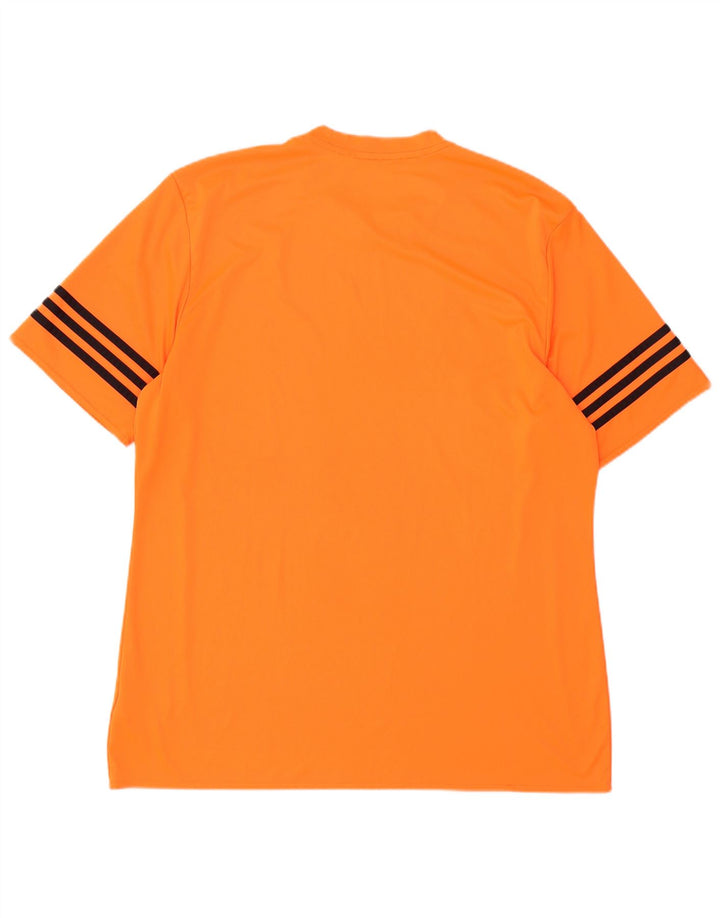 Adidas Climalite T-Shirt Top XL Orange Polyester