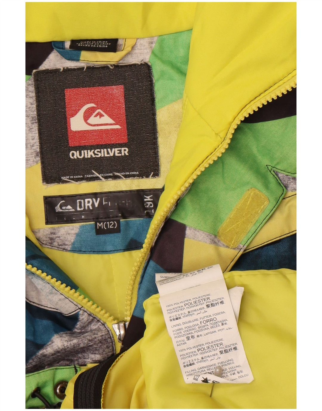 Quiksilver Veste Coupe-Vent Garçon 11-12 ans Multicolore Géométrique