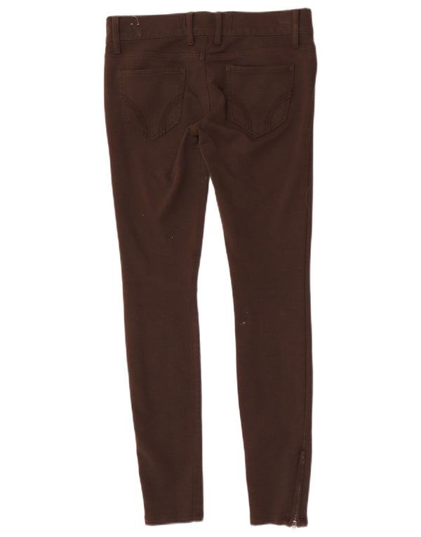 Hollister Pantalon décontracté taille basse skinny pour femme US 0 XS W28 L27 Marron