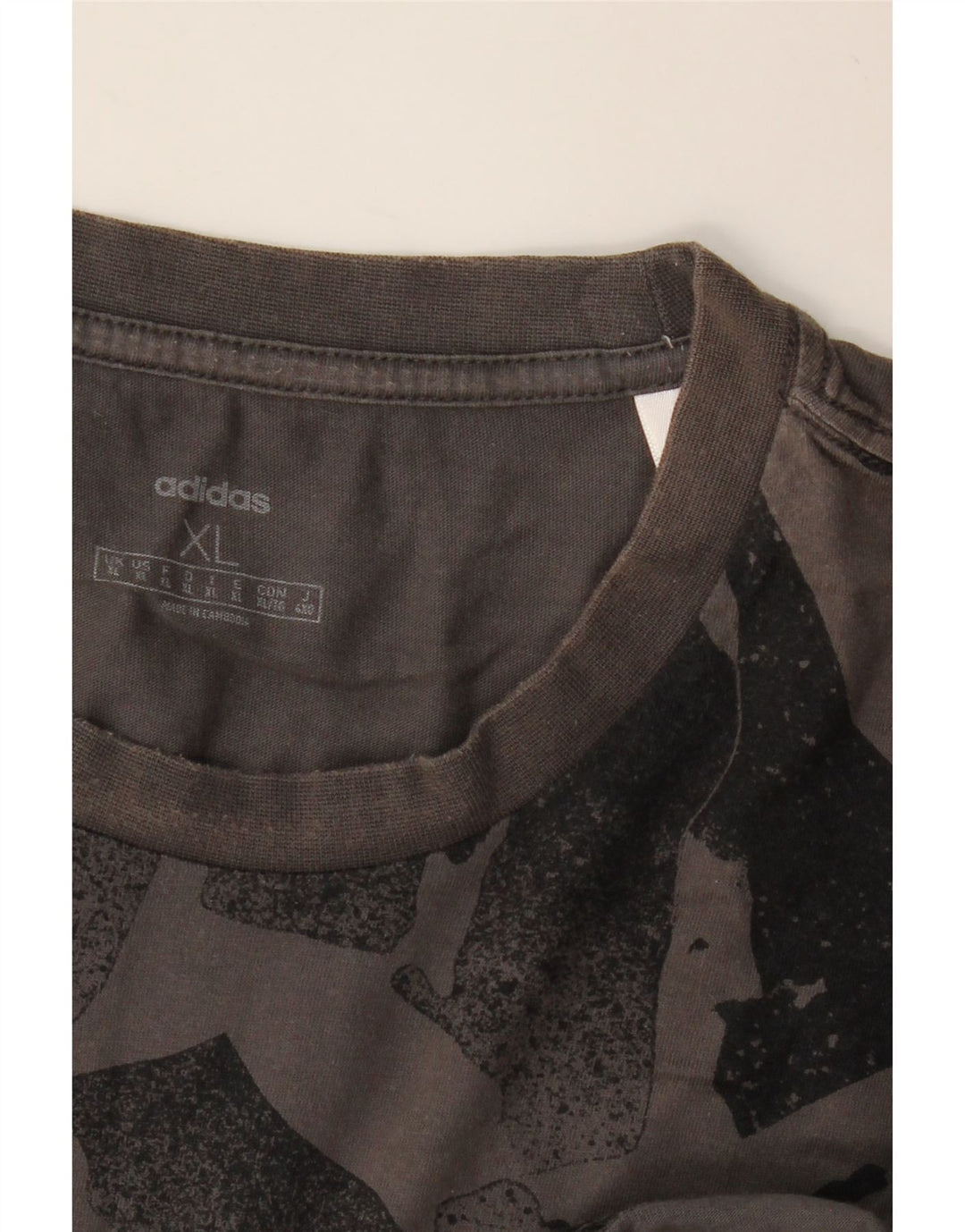 ADIDAS T-Shirt à Motif Abstrait pour Homme XL Gris