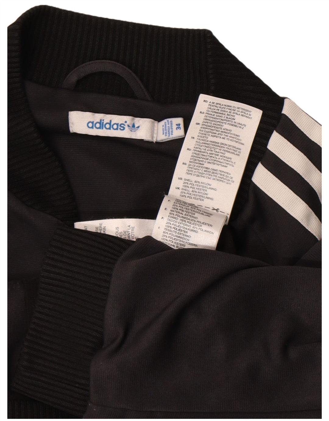 Adidas Veste de survêtement pour femme EU 34 XS Noir Nylon