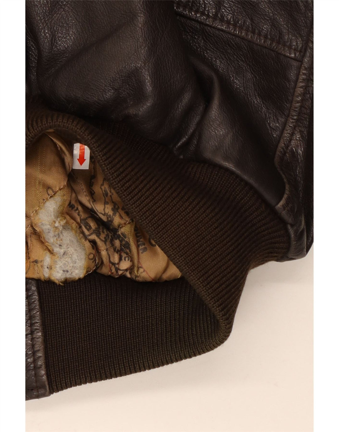 veste en cuir militaire vintage pour hommes IT 54 2XL Marron