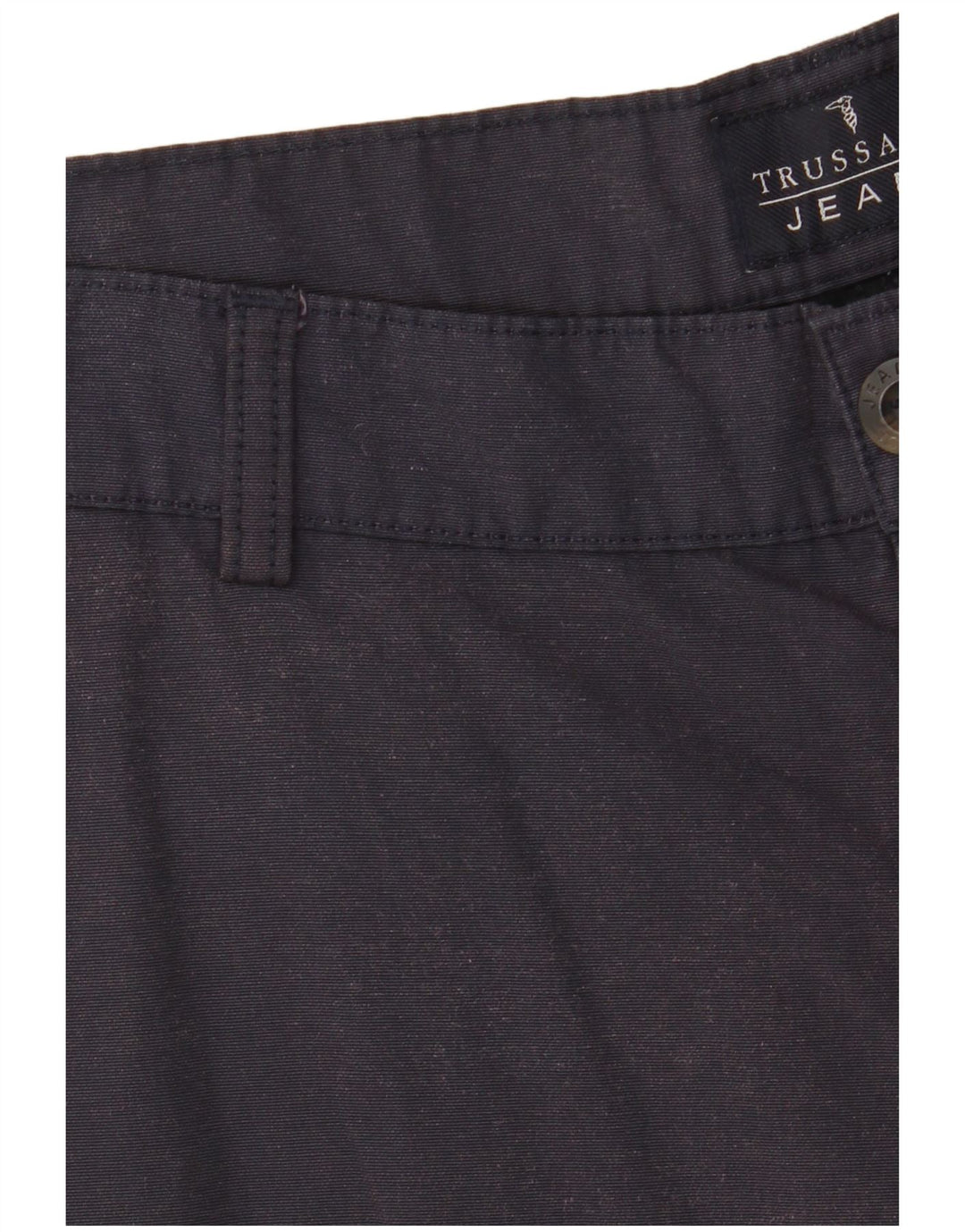 TRUSSARDI Pantalon Chino Droit Homme IT 52 XL W36 L34 Bleu Marine Coton