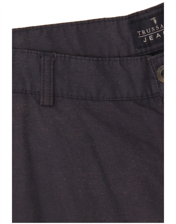 TRUSSARDI Pantalon Chino Droit Homme IT 52 XL W36 L34 Bleu Marine Coton