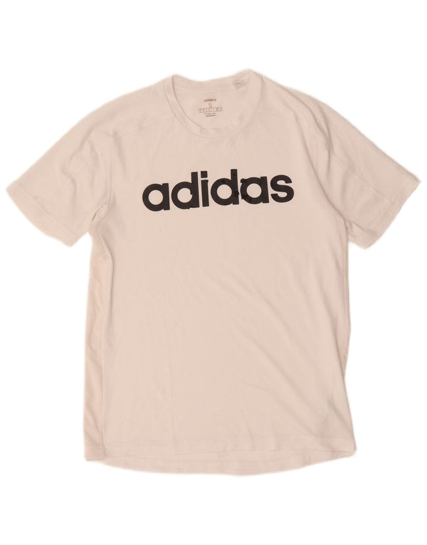 Adidas Mens Climacool Graphic T-Shirt Top Small White Polyester