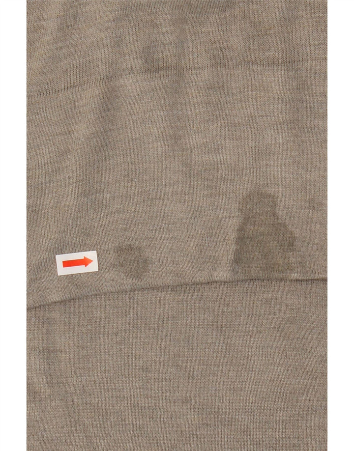 ZARA Pull col en V pour femme UK 10 Petit Gris