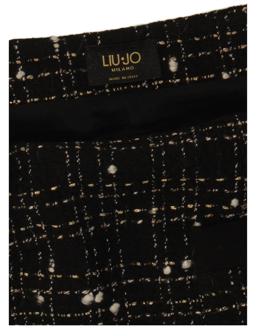 Liu Jo Femme Jupe Droite W28 Carreaux Noir Moyen