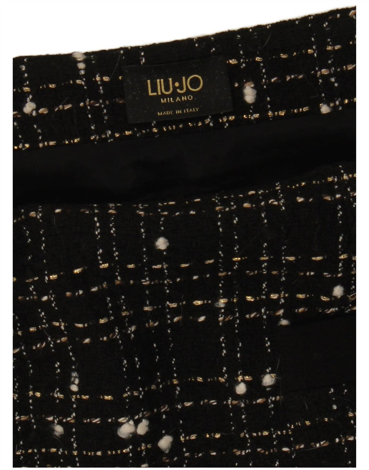 Liu Jo Femme Jupe Droite W28 Carreaux Noir Moyen