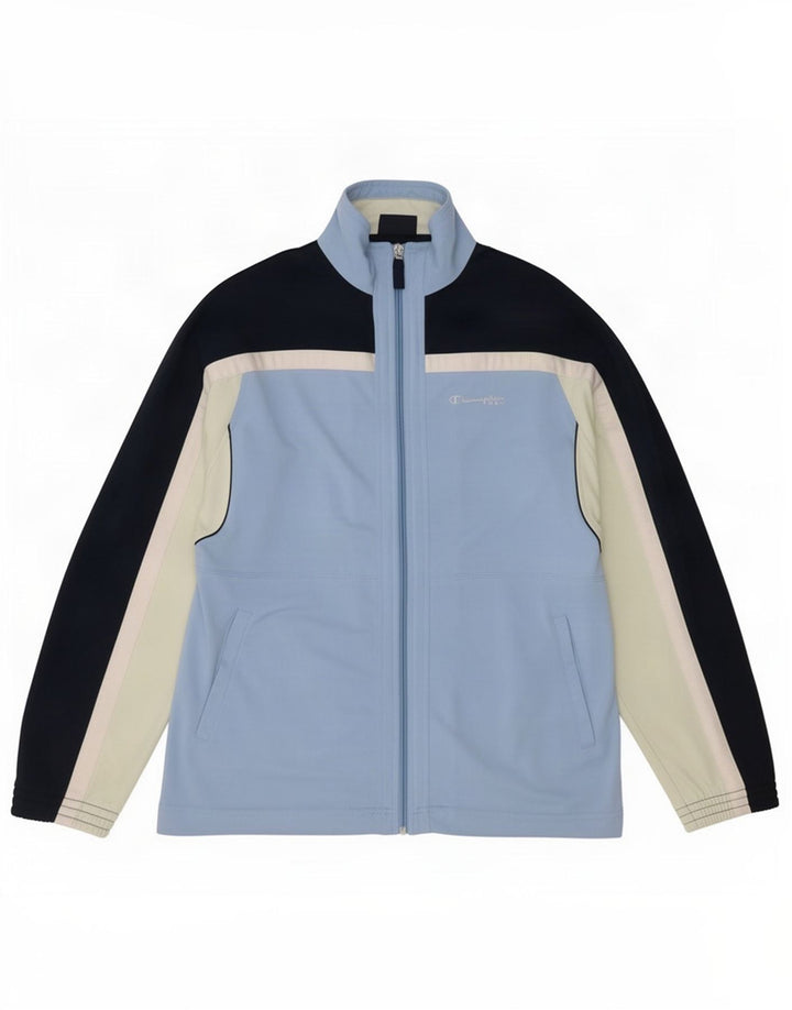 Champion Veste de Survêtement Garçon 13-14 Ans Bleu Colorblock Polyester