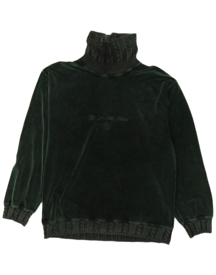 Belfe Haut graphique à col roulé pour homme à manches longues en coton vert