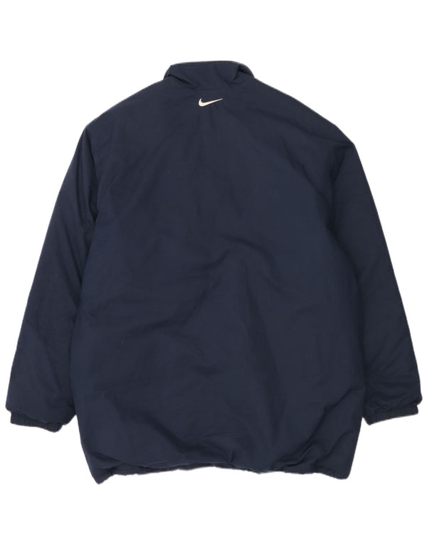 Nike Veste coupe-vent pour homme UK 45/47 XL Bleu marine Polyester
