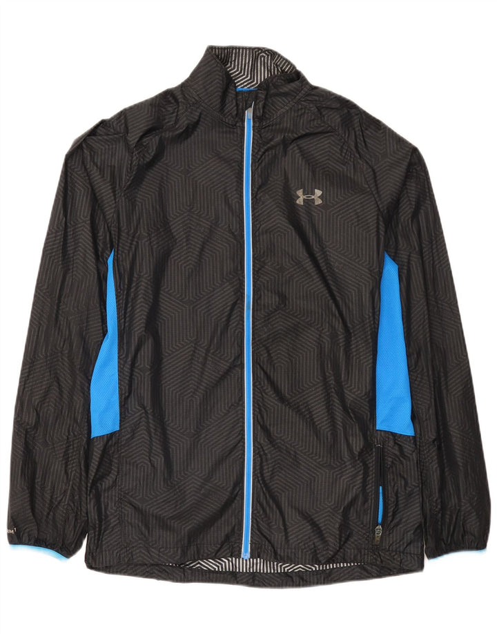 Under Armour Veste de pluie pour homme UK 38 Medium Noir Colorblock Nylon