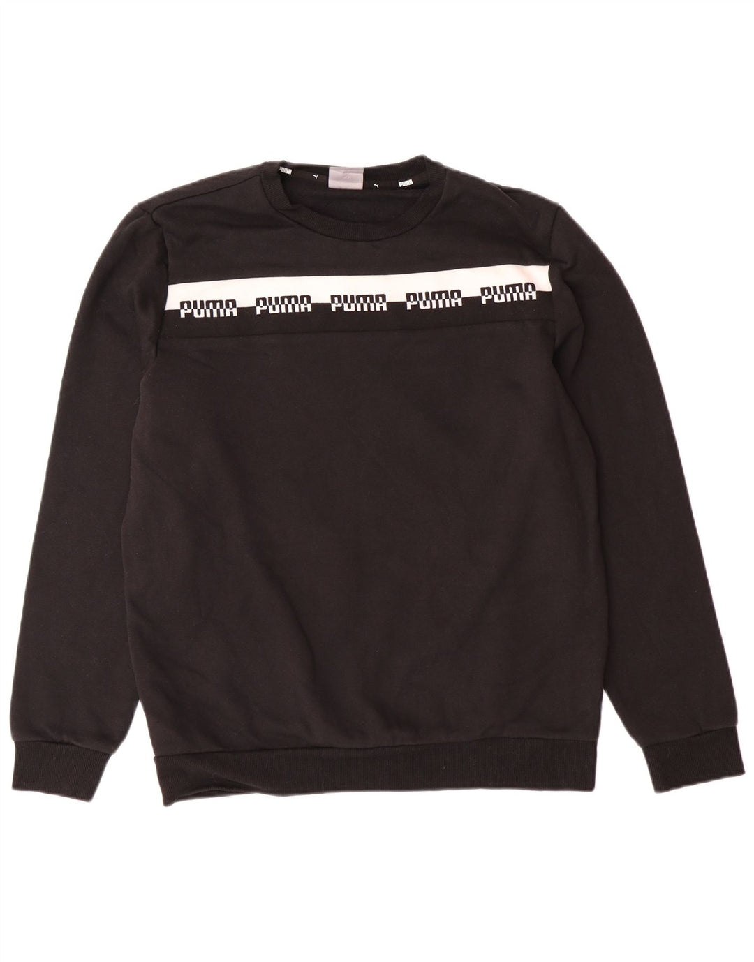 PUMA Sweat-shirt graphique pour homme en coton color block noir moyen
