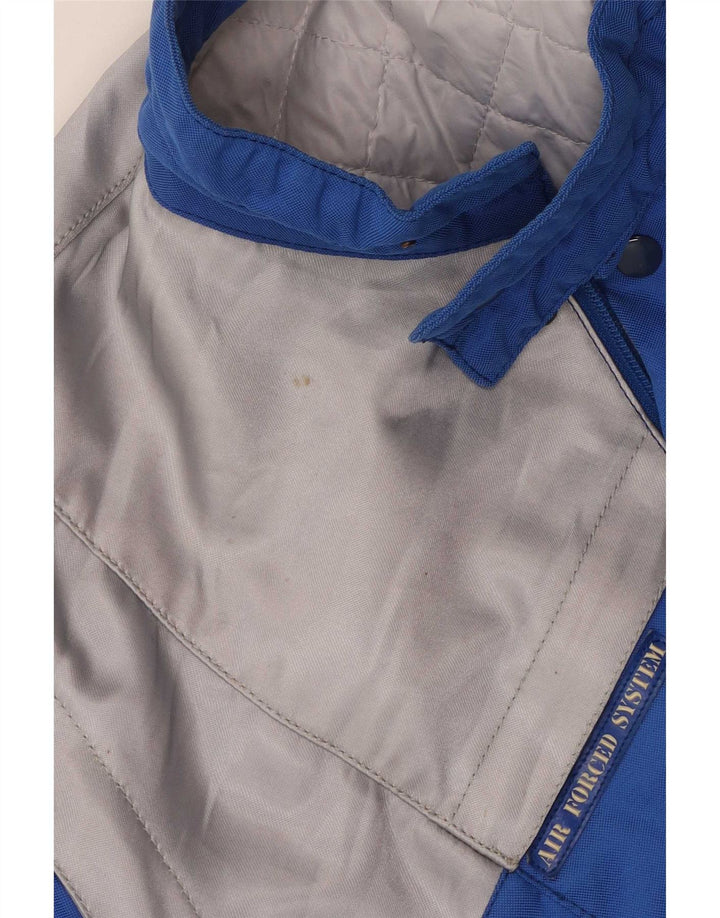 Clover Veste Graphic Racer pour Homme UK 40 Large Bleu Colorblock Polyamide