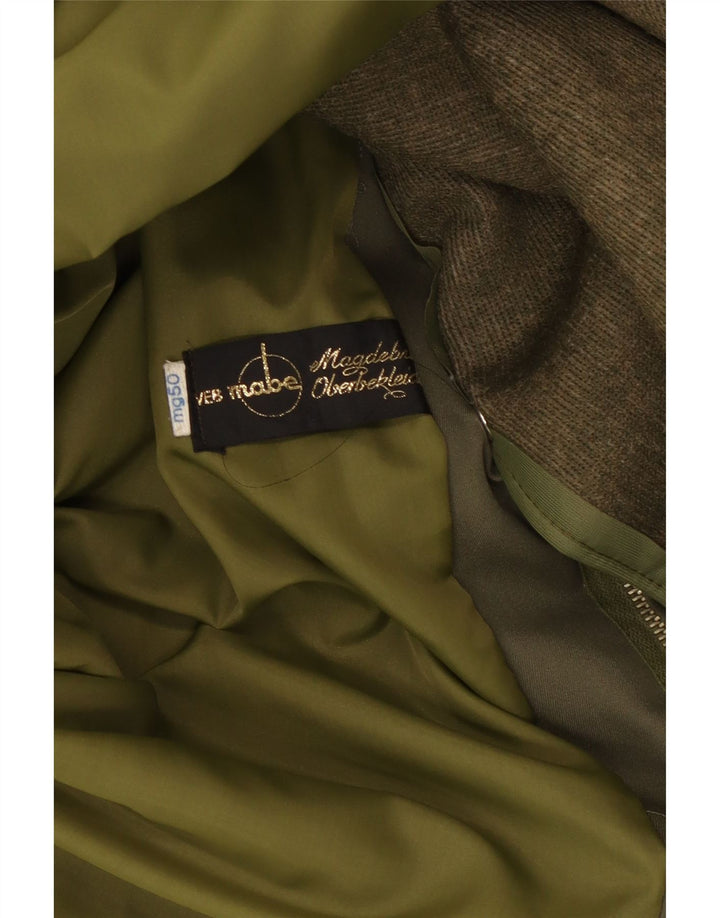 Veste Parka à Capuchon Homme Vintage IT 50 Grand Kaki