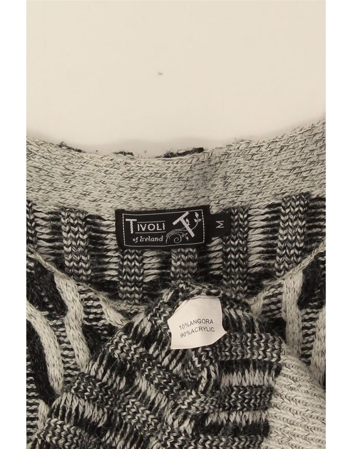 Tivoli Cardigan ouvert surdimensionné pour femme UK 14 Gris moyen géométrique