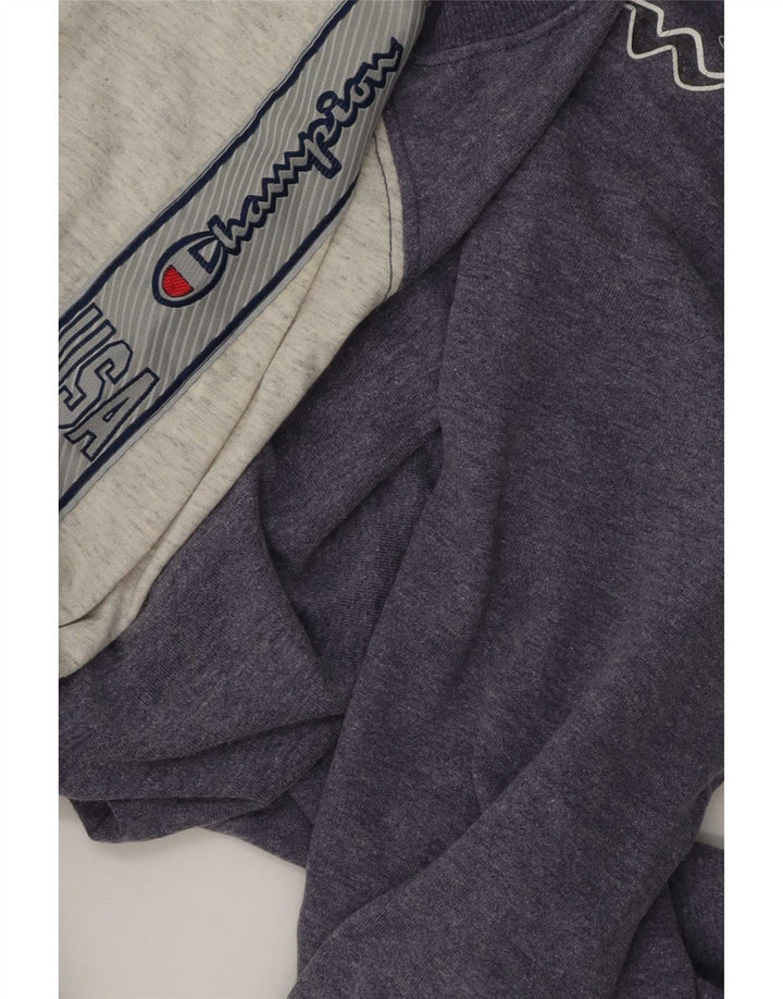 Champion T-Shirt Graphique Homme Grand Bleu Colorblock