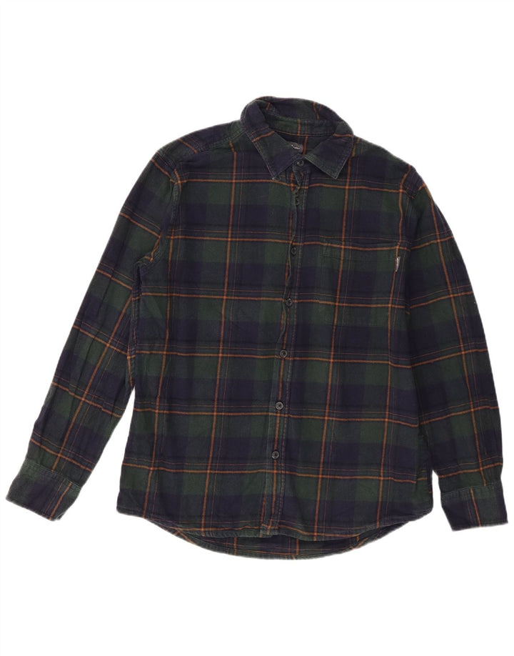 Eddie Bauer Chemise en flanelle pour homme en coton à carreaux bleu marine moyen