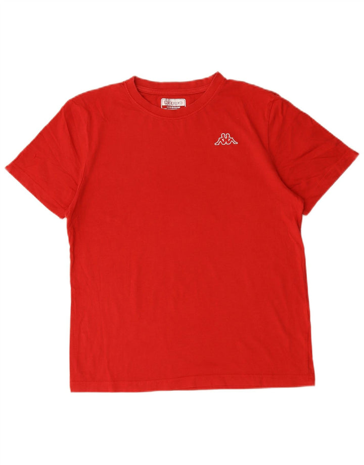 KAPPA T-Shirt Femme Top UK 14 Coton Rouge Moyen