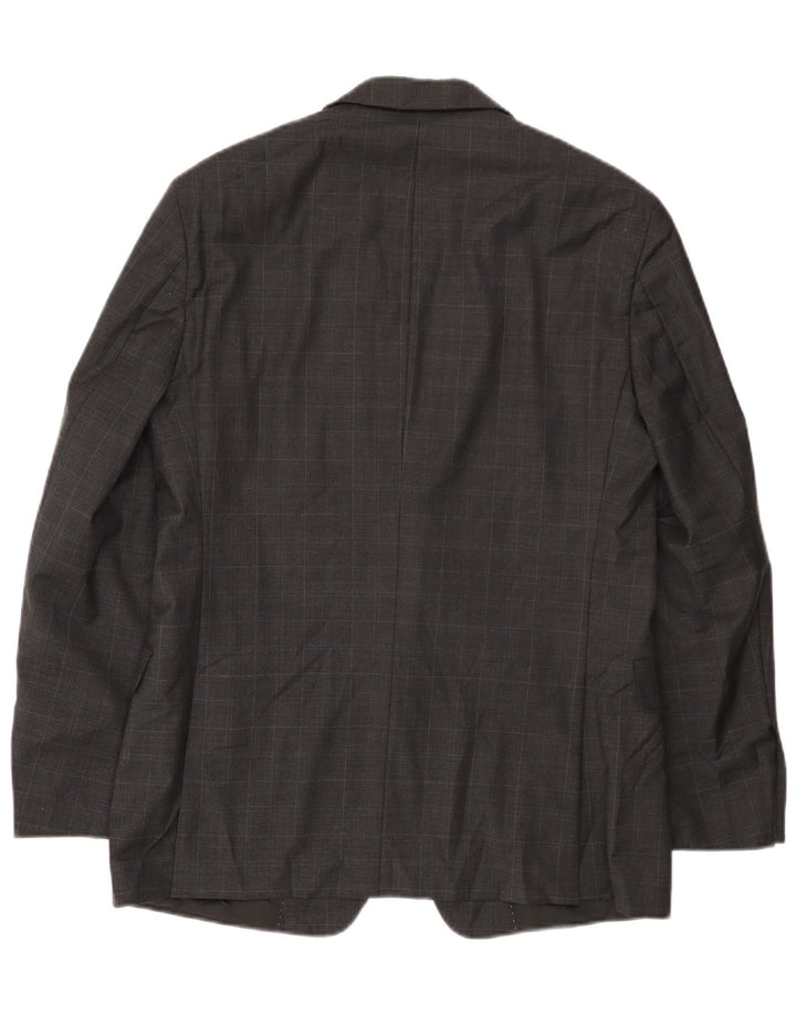 Tommy Hilfiger Veste blazer à 2 boutons pour homme UK 40 Large laine à carreaux gris