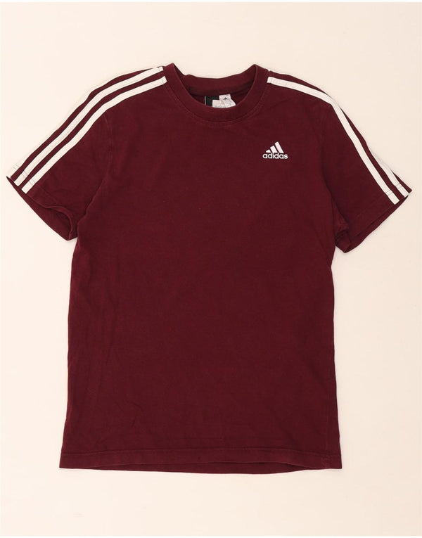 ADIDAS Mens T-Shirt Top Small Maroon Cotton