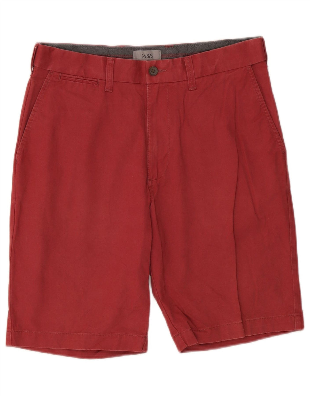 Marks & Spencer Short Chino Homme W30 Coton Bordeaux Moyen