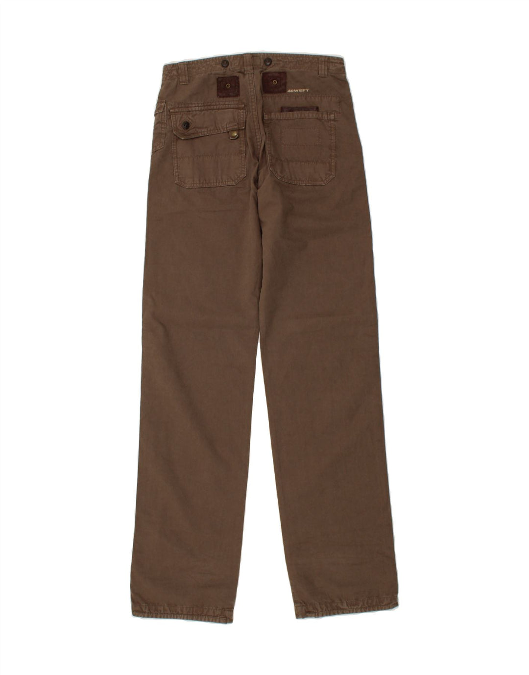 40WEFT Womens Straight Casual Trousers W31 L36 Brown Vintage 40Weft and Second-Hand 40Weft from Messina Hembry 