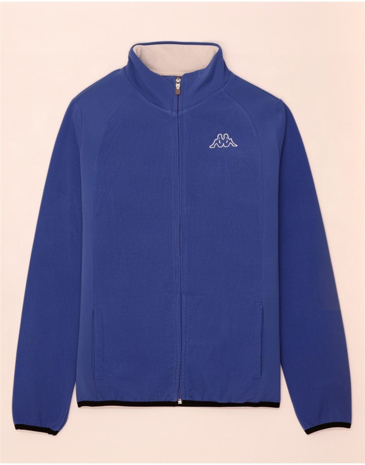 Kappa Veste Polaire Femme UK 14 Grand Bleu Colorblock Polyester
