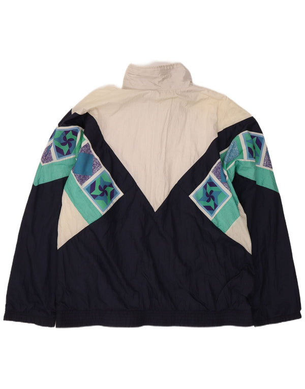 Sergio Tacchini Veste de Survêtement Homme IT 52 Large Bleu Marine Géométrique