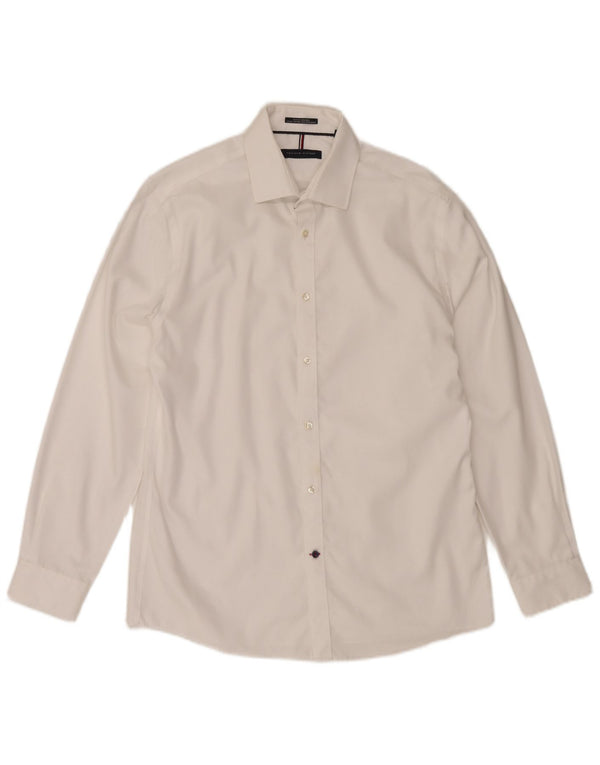 Tommy Hilfiger Chemise slim fit pour homme Taille 15 1/2 Coton blanc moyen
