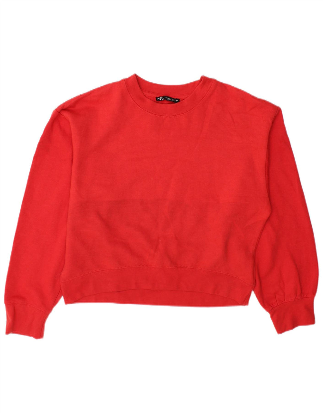 Zara Sweat-shirt surdimensionné pour femme UK 10 Petit Rouge Polyester