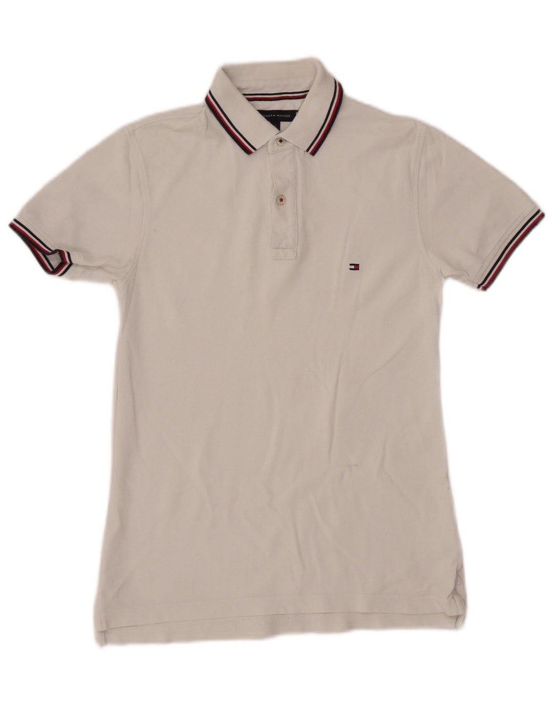 TOMMY HILFIGER Polo Slim Fit Homme Petit Blanc