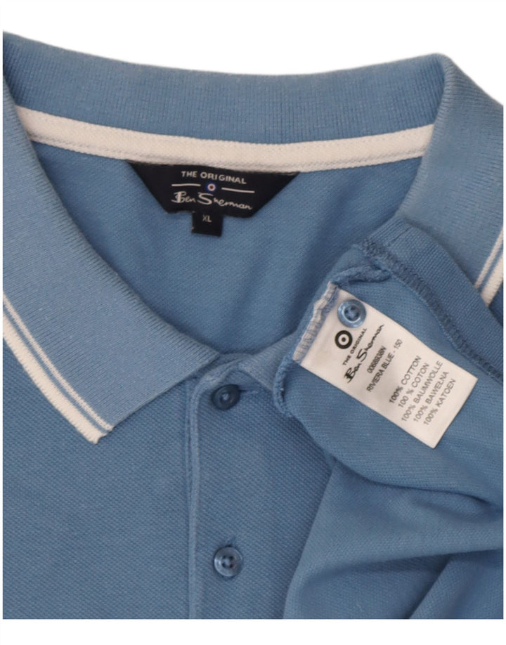 Ben Sherman Polo Homme XL Bleu Coton