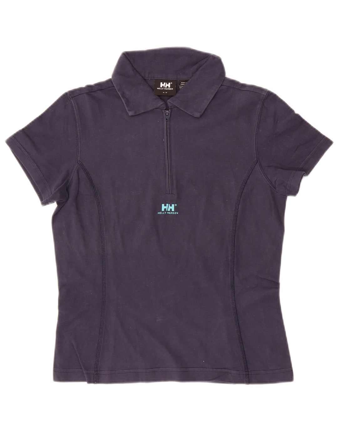 Helly Hansen Polo Femme UK 10 Petit Bleu Marine Coton