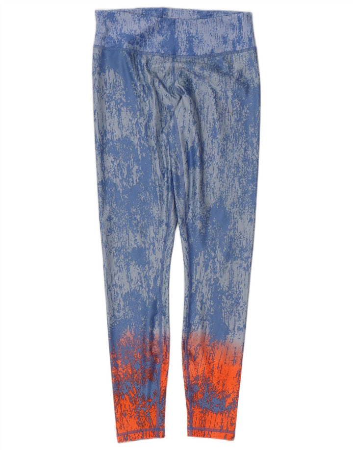 Puma Leggings pour femme UK 10 Small Bleu Tie Dye Nylon