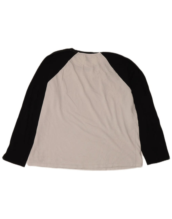 Vans Haut graphique à manches longues pour femme UK 18 XL Blanc Colourblock