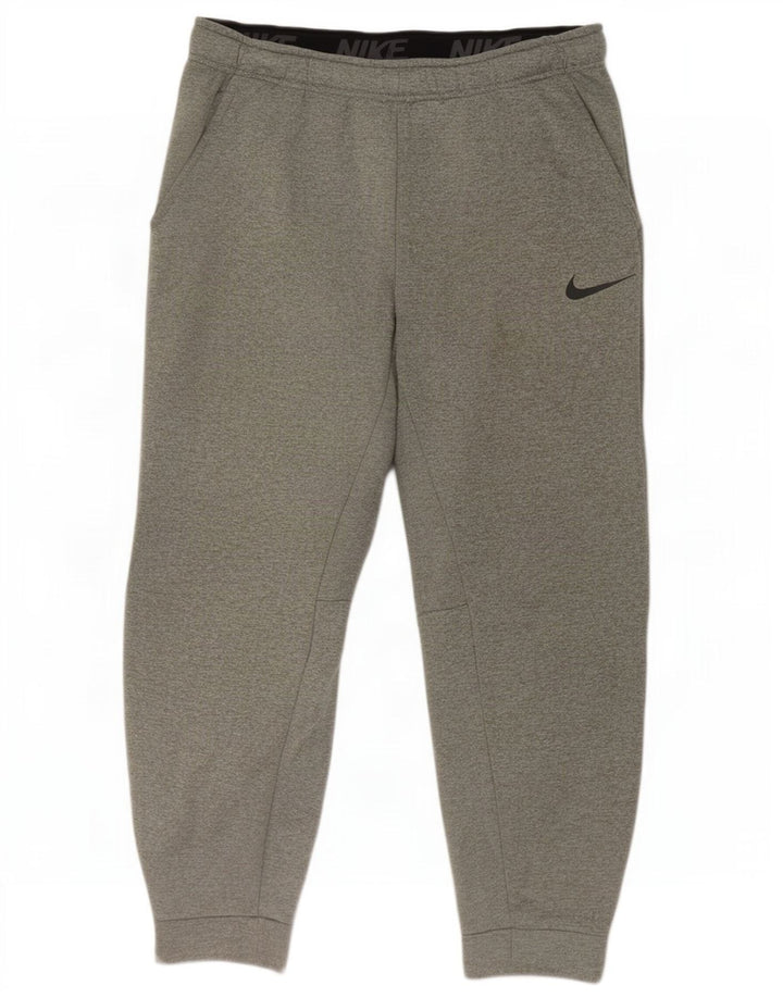 Nike Pantalon de survêtement Dri Fit pour homme Pantalon de jogging Large Gris Polyester